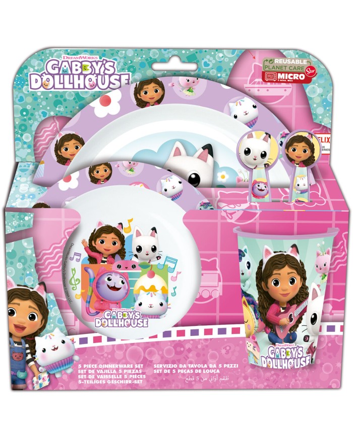 Set di stoviglie per bambini Gabby's Dollhouse Party (5 Pezzi) Set di stoviglie per bambini Gabby's Dollhouse Party (5 Pezzi)