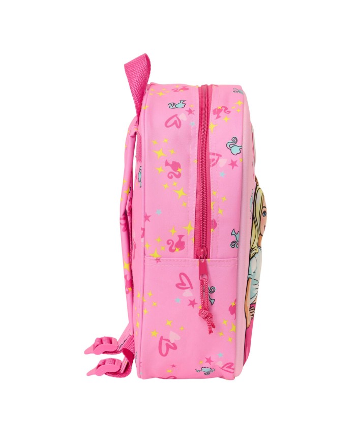 Zaino Scuola Barbie Rosa Fucsia 22 x 27 x 10 cm 3D