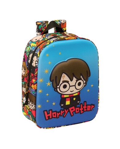 Zaino Scuola Harry Potter Azzurro Multicolore 22 x 27 x 10 cm 3D Zaino Scuola Harry Potter Azzurro Multicolore 22 x 27 x 10 cm 3D