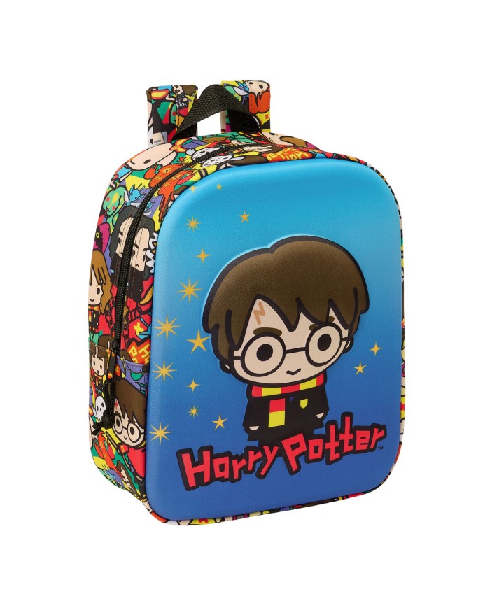 Zaino Scuola Harry Potter Azzurro Multicolore 22 x 27 x 10 cm 3D Zaino Scuola Harry Potter Azzurro Multicolore 22 x 27 x 10 cm 3D