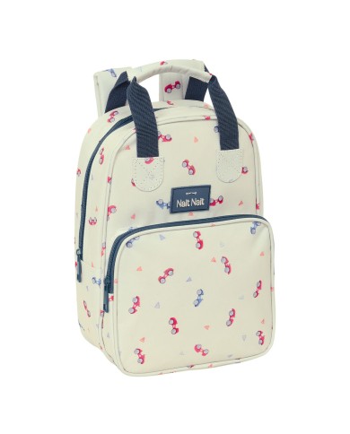 Zaino Scuola Nait Nait Coches Beige 20 x 28 x 8 cm