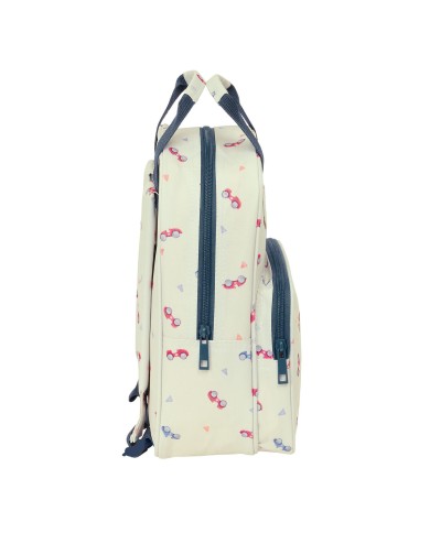 Zaino Scuola Nait Nait Coches Beige 20 x 28 x 8 cm