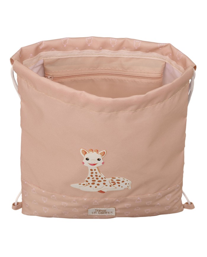 Zainetto con Cordini Sophie la Girafe Beige 26 x 34 x 1 cm Zainetto con Cordini Sophie la Girafe Beige 26 x 34 x 1 cm