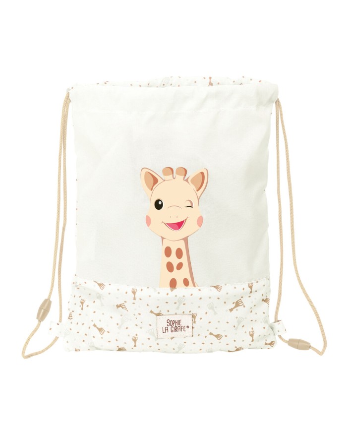 Zainetto con Cordini Sophie la Girafe Beige 26 x 34 x 1 cm Zainetto con Cordini Sophie la Girafe Beige 26 x 34 x 1 cm