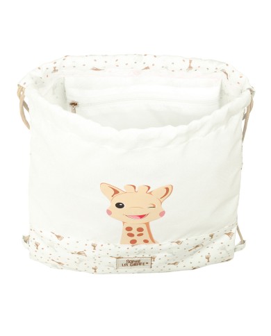 Zainetto con Cordini Sophie la Girafe Beige 26 x 34 x 1 cm