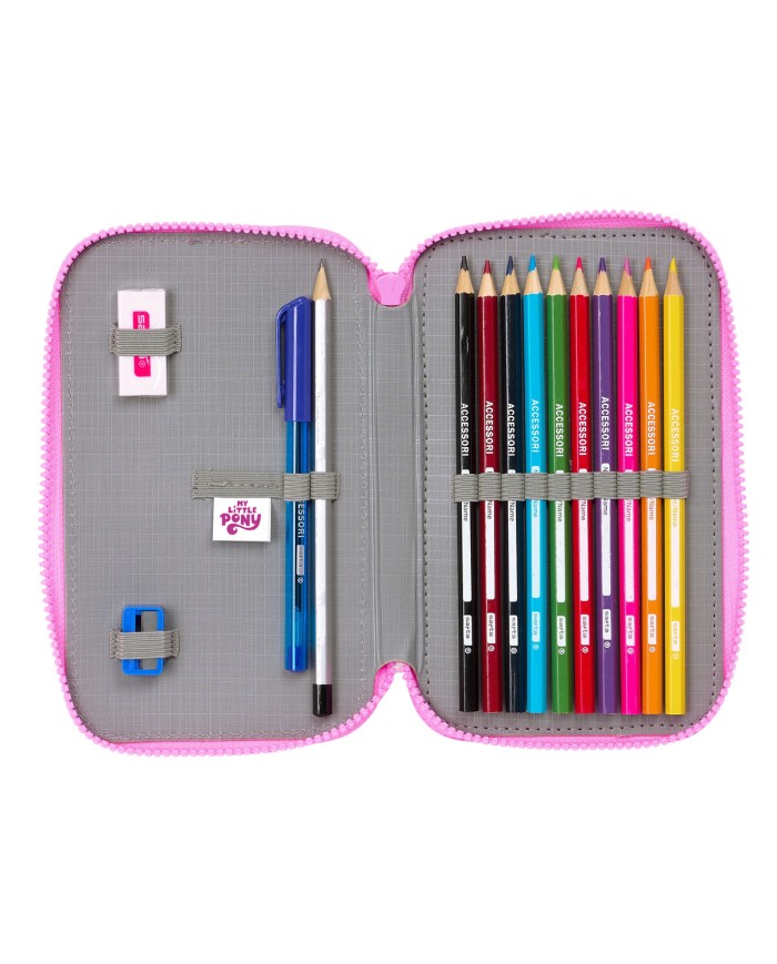 Astuccio Doppio My Little Pony Magic Rosa Turchese 12.5 x 19.5 x 4 cm 28 Pezzi Astuccio Doppio My Little Pony Magic Rosa Turchese 12.5 x 19.5 x 4 cm 28 Pezzi