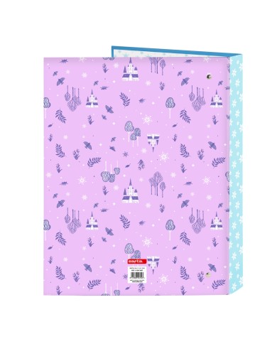 Raccoglitore ad anelli Frozen Cool days Violetta Blu cielo A4 26.5 x 33 x 4 cm