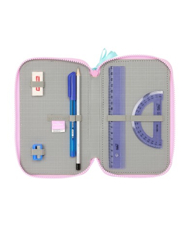 Plumier Triplo Frozen Cool days Violetta Blu cielo 12,5 x 19,5 x 5,5 cm 36 Pezzi