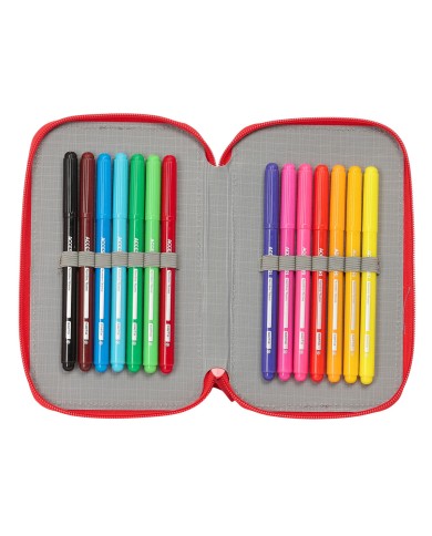 Astuccio Scuola PJ Masks Ready Blu Marino 12.5 x 19.5 x 4 cm 28 Pezzi