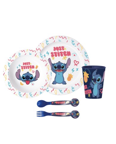 Set di stoviglie per bambini Stitch Sweet Per bambini (5 Pezzi)