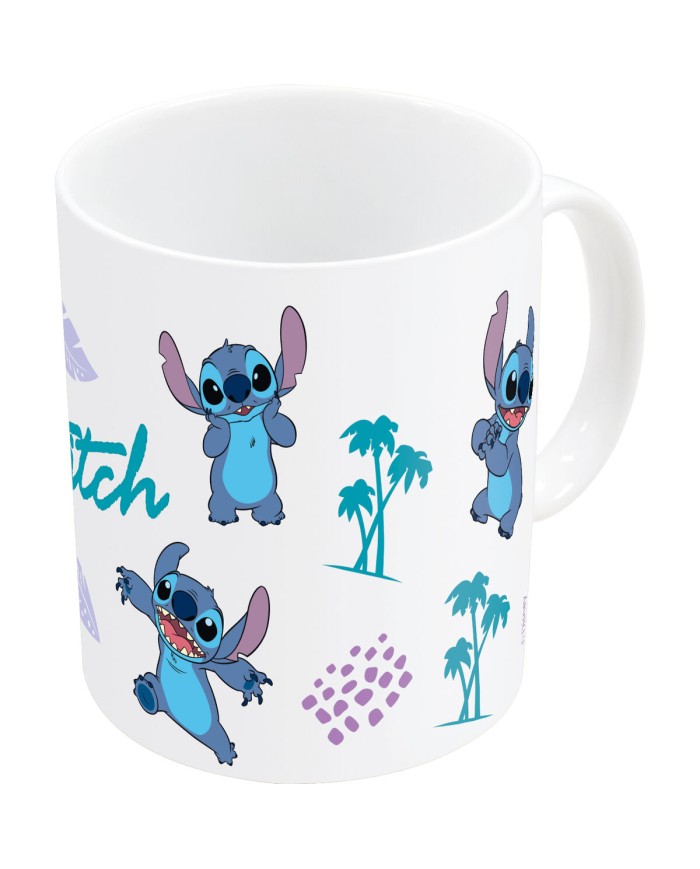 Tazza Mug Stitch Azzurro Lilla Ceramica 350 ml Tazza Mug Stitch Azzurro Lilla Ceramica 350 ml
