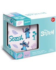 Tazza Mug Stitch Azzurro Lilla Ceramica 350 ml Tazza Mug Stitch Azzurro Lilla Ceramica 350 ml