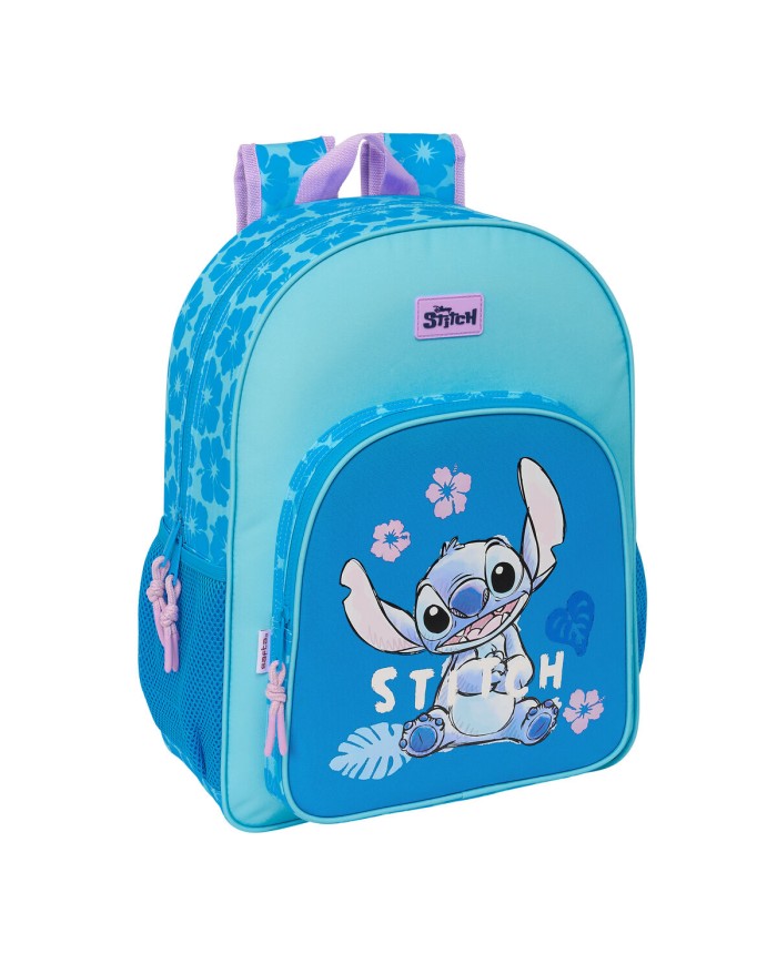 Zaino Scuola Stitch Hawaii Azzurro 33 x 42 x 14 cm Zaino Scuola Stitch Hawaii Azzurro 33 x 42 x 14 cm