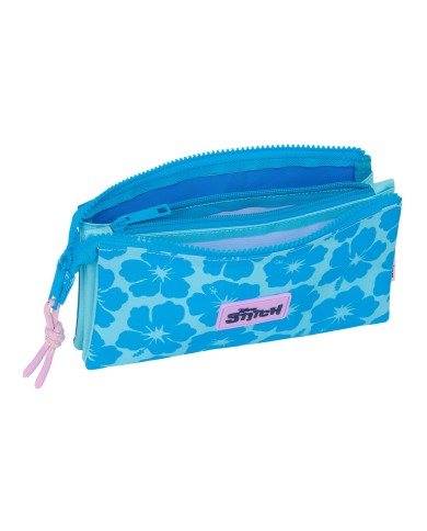 Portaoggetti Triplo Lilo & Stitch Hawaii Azzurro 22 x 12 x 3 cm