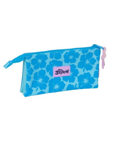 Portaoggetti Triplo Lilo & Stitch Hawaii Azzurro 22 x 12 x 3 cm