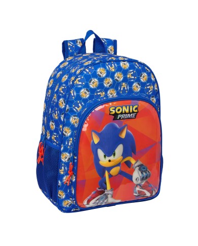Zaino Scuola Sonic Prime Azzurro 33 x 42 x 14 cm