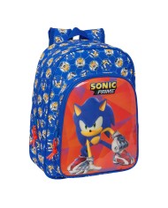 Trolley per la Scuola Sonic Prime Azzurro 33 x 42 x 14 cm