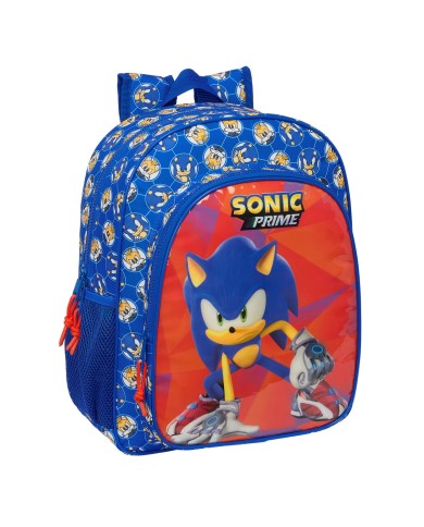 Zaino Scuola Sonic Prime Azzurro 32 x 38 x 12 cm