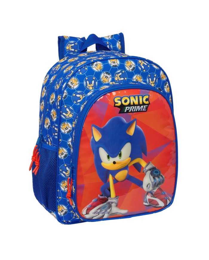Zaino Scuola Sonic Prime Azzurro 32 x 38 x 12 cm