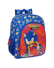 Trolley per la Scuola Sonic Prime Azzurro 33 x 42 x 14 cm