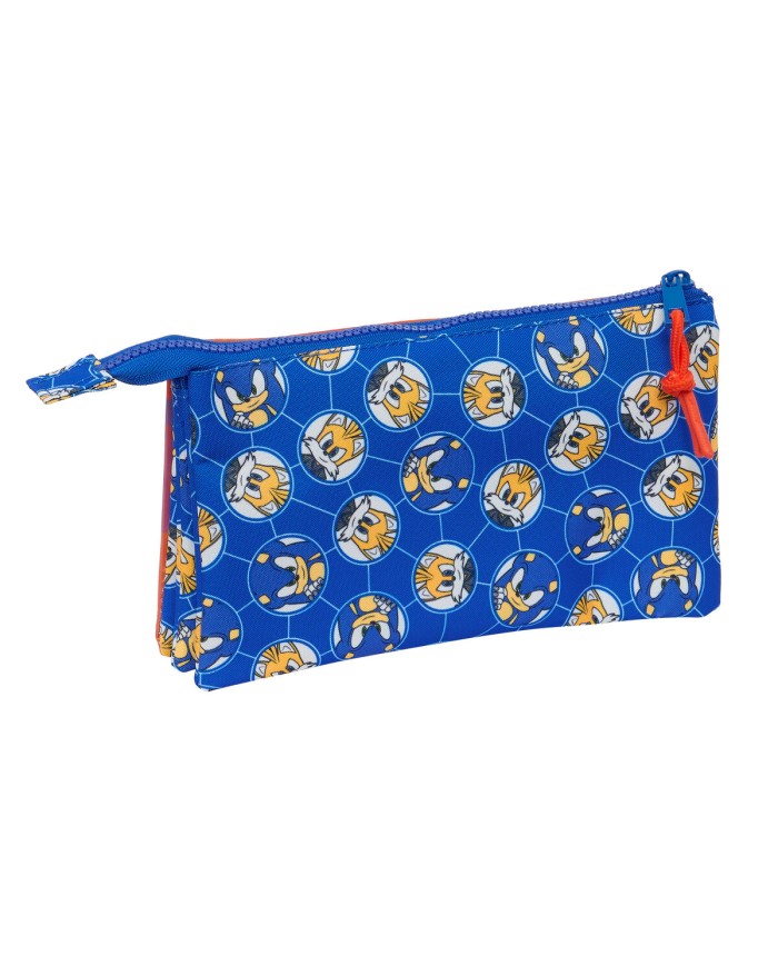Portaoggetti Triplo Sonic Prime Azzurro 22 x 12 x 3 cm