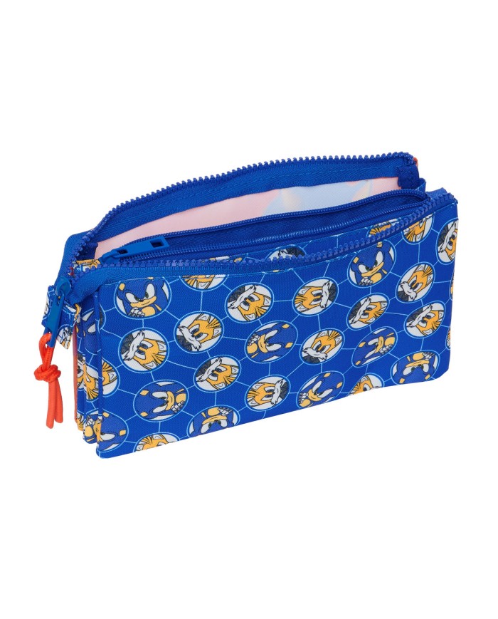 Portaoggetti Triplo Sonic Prime Azzurro 22 x 12 x 3 cm
