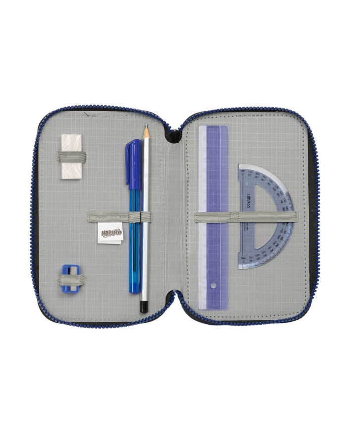 Plumier Triplo Naruto Ninja Azzurro Nero 12,5 x 19,5 x 5,5 cm 36 Pezzi Plumier Triplo Naruto Ninja Azzurro Nero 12,5 x 19,5 x 5,5 cm 36 Pezzi