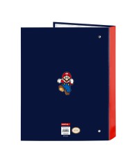 Raccoglitore ad anelli Super Mario World Blu Marino A4 26.5 x 33 x 4 cm