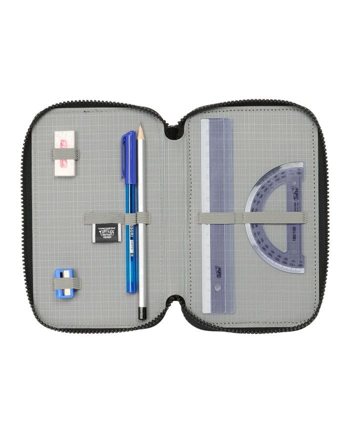 Plumier Triplo Teenage Mutant Ninja Turtles Nero Grigio 12,5 x 19,5 x 5,5 cm 36 Pezzi Plumier Triplo Teenage Mutant Ninja Turtles Nero Grigio 12,5 x 19,5 x 5,5 cm 36 Pezzi