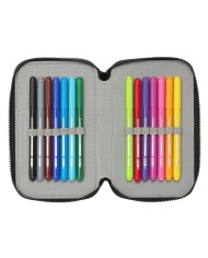 Plumier Triplo Teenage Mutant Ninja Turtles Nero Grigio 12,5 x 19,5 x 5,5 cm 36 Pezzi Plumier Triplo Teenage Mutant Ninja Turtles Nero Grigio 12,5 x 19,5 x 5,5 cm 36 Pezzi