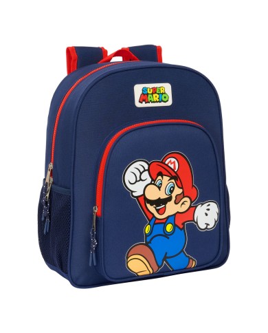 Zaino Scuola Super Mario World Blu Marino 32 x 38 x 12 cm Zaino Scuola Super Mario World Blu Marino 32 x 38 x 12 cm