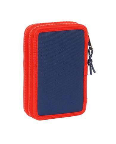 Astuccio Doppio Super Mario World Blu Marino 12.5 x 19.5 x 4 cm 28 Pezzi