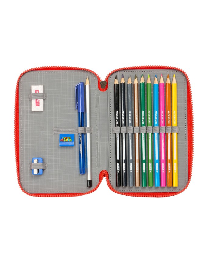 Astuccio Doppio Super Mario World Blu Marino 12.5 x 19.5 x 4 cm 28 Pezzi Astuccio Doppio Super Mario World Blu Marino 12.5 x 19.5 x 4 cm 28 Pezzi