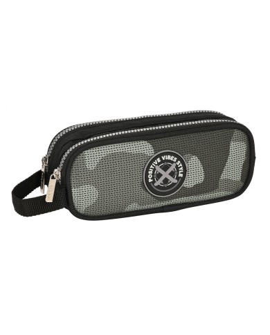 Astuccio Scuola Safta Stone Nero 21 x 8 x 6 cm