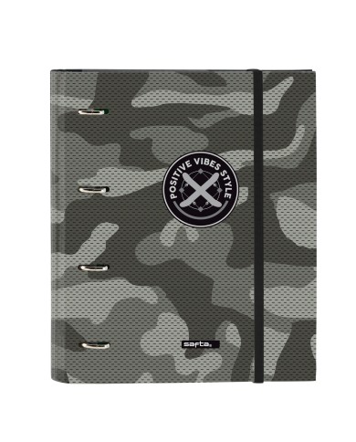 Raccoglitore ad anelli Safta Stone Nero 27 x 32 x 3.5 cm