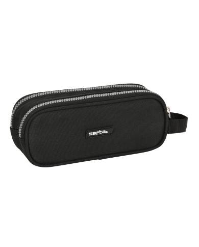 Astuccio Scuola Safta Stone Nero 21 x 8 x 6 cm