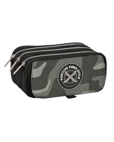 Astuccio Scuola Safta Stone Nero 21,5 x 10 x 8 cm