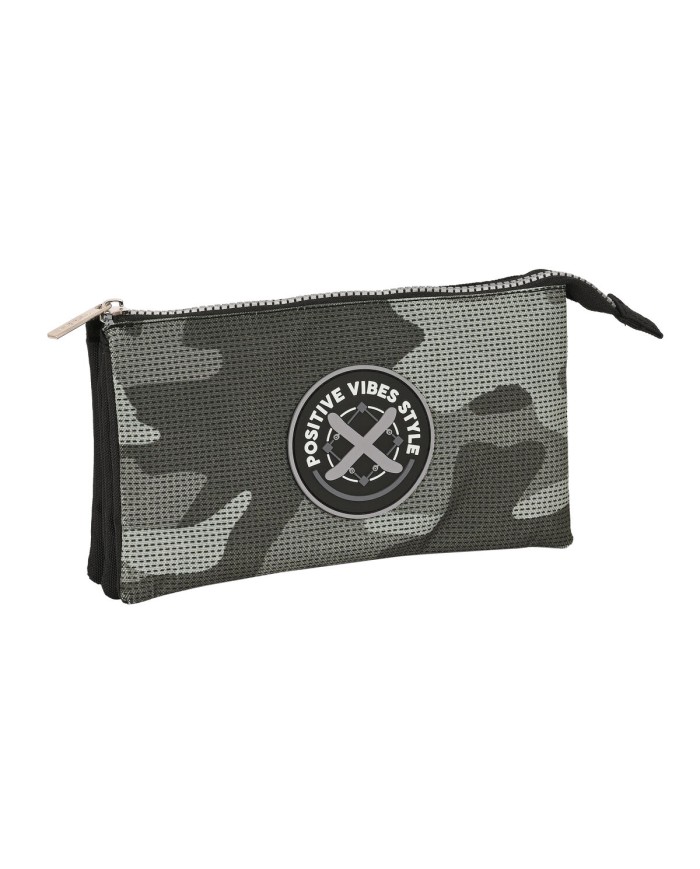 Astuccio Scuola Safta Stone Nero 22 x 12 x 3 cm Astuccio Scuola Safta Stone Nero 22 x 12 x 3 cm