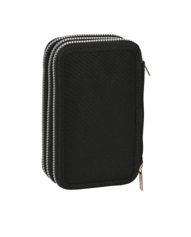 Astuccio per la Scuola con Accessori Safta Stone Nero 12.5 x 19.5 x 5.5 cm 36 Pezzi