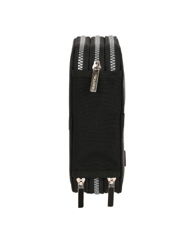 Astuccio per la Scuola con Accessori Safta Stone Nero 12.5 x 19.5 x 5.5 cm 36 Pezzi