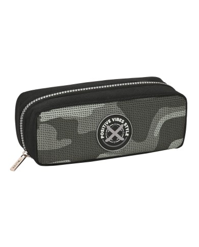 Astuccio Scuola Safta Stone Nero 21 x 8 x 8 cm