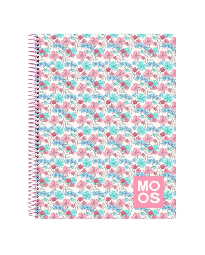 Agenda Moos Flores Multicolore A4 120 Fogli