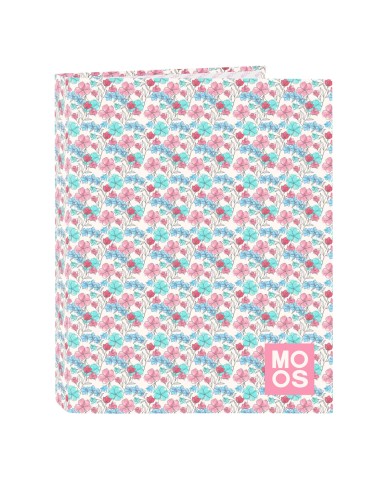 Raccoglitore ad anelli Moos Flores Multicolore A4 26.5 x 33 x 4 cm