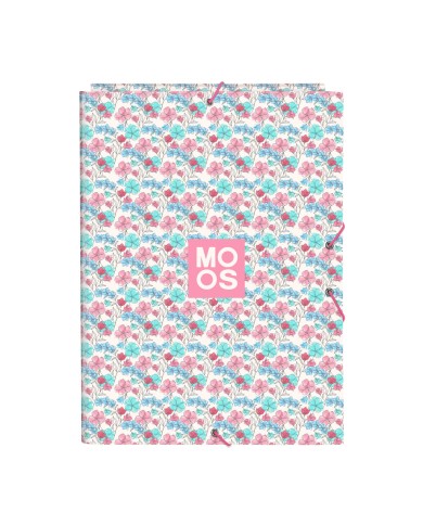 Raccoglitore ad anelli Moos Flores Multicolore A4 26 x 33.5 x 2.5 cm