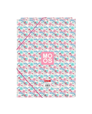 Raccoglitore ad anelli Moos Flores Multicolore A4 26 x 33.5 x 2.5 cm