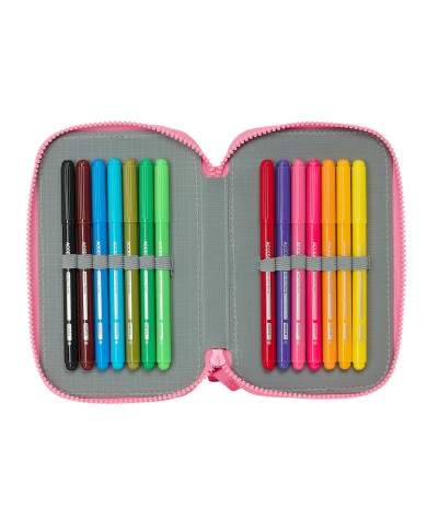 Astuccio Doppio Moos Flores Multicolore 12.5 x 19.5 x 4 cm 28 Pezzi