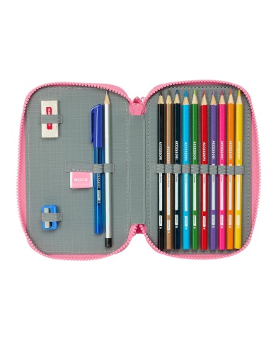 Astuccio Doppio Moos Flores Multicolore 12.5 x 19.5 x 4 cm 28 Pezzi