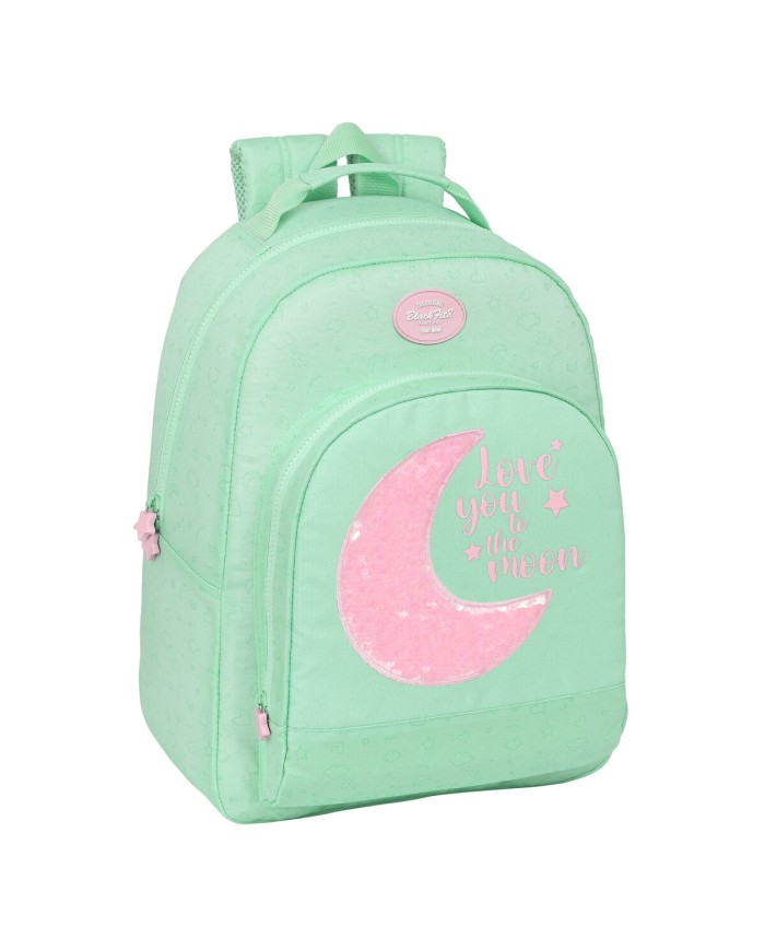 Zaino Scuola BlackFit8 Moon Verde 32 x 42 x 15 cm Zaino Scuola BlackFit8 Moon Verde 32 x 42 x 15 cm