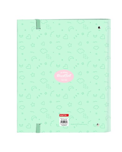 Raccoglitore ad anelli BlackFit8 Moon Verde 27 x 32 x 3.5 cm