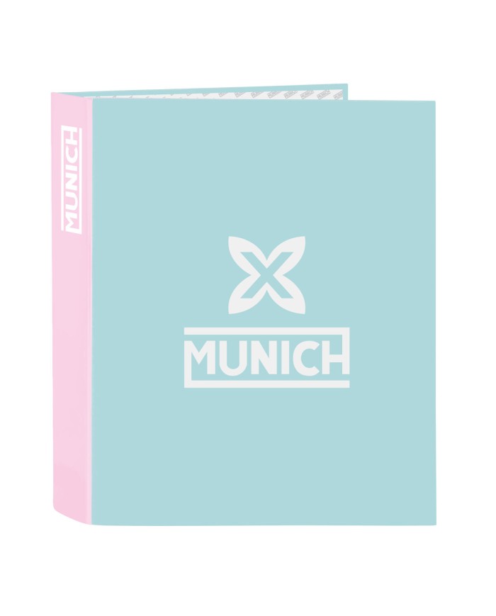 Raccoglitore ad anelli Munich Heaven Blu cielo A4 27 x 33 x 6 cm